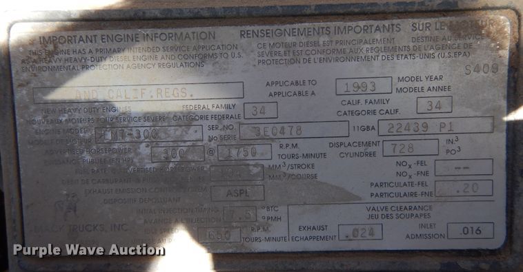 image for item DR1171 1993 Mack DM690S  ready mix truck