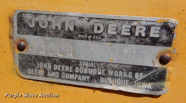 image for item DR1181 1980 John Deere 450C  track loader