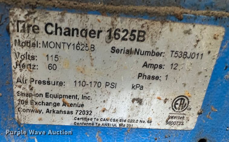 image for item DR1480 Hofmann Monty 1625B  rim clamp tire machine