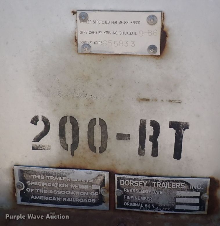 image for item DS7056 1978 Dorsey  dry van trailer