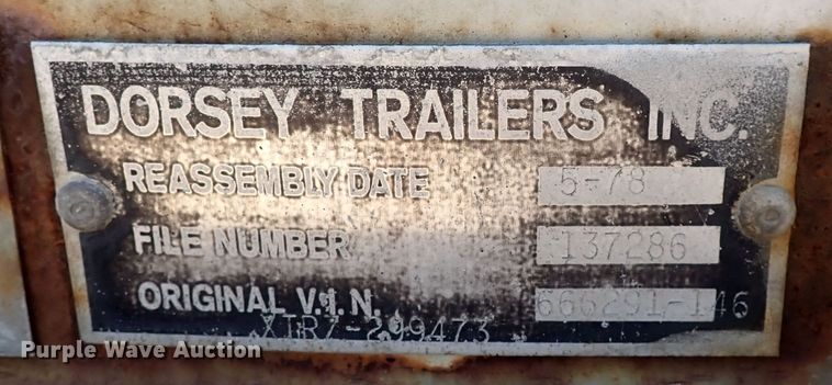 image for item DS7056 1978 Dorsey  dry van trailer