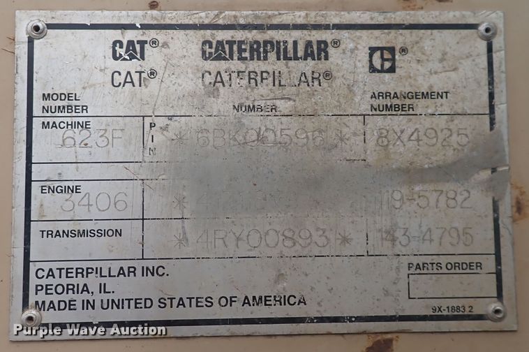 image for item DS7060 1998 Caterpillar 623F  elevating scraper