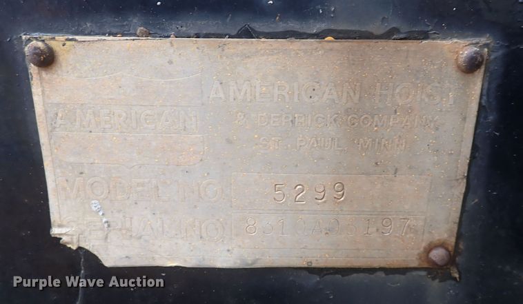 image for item DS7066 1983 American 5299-A  crane