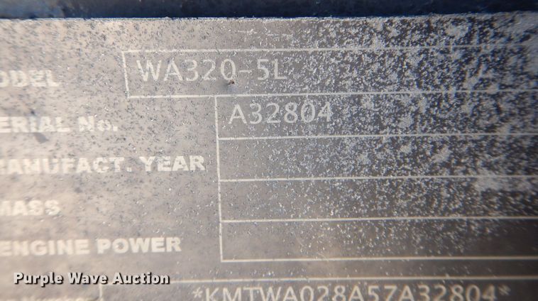 image for item EV9381 2006 Komatsu WA320-5L  wheel loader