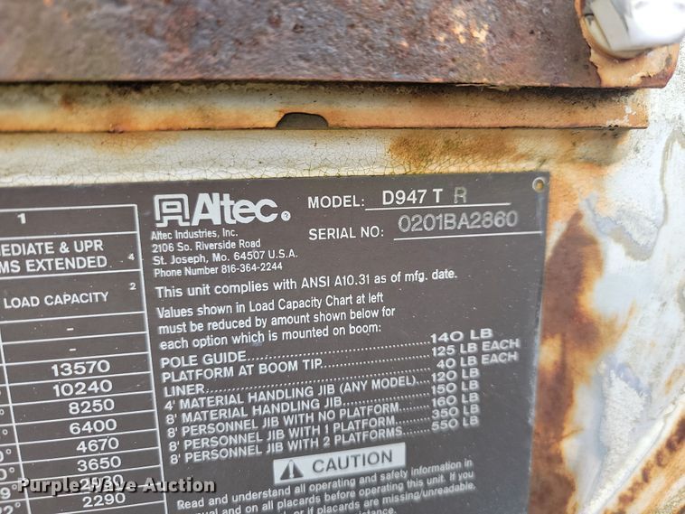 image for item JL9503 2001 International 4800  digger derrick truck