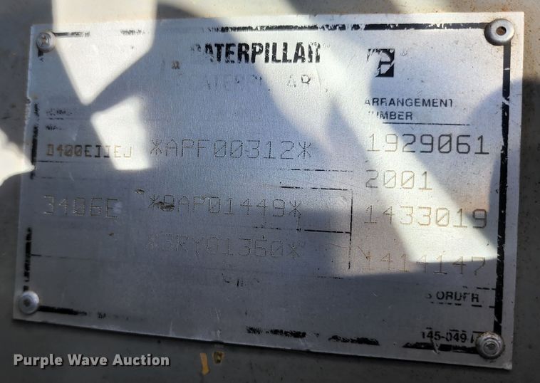image for item KC9480 2001 Caterpillar D400E Series II  haul truck