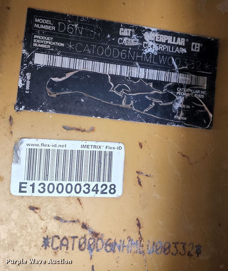 image for item KC9499 2011 Caterpillar D6N XL  dozer