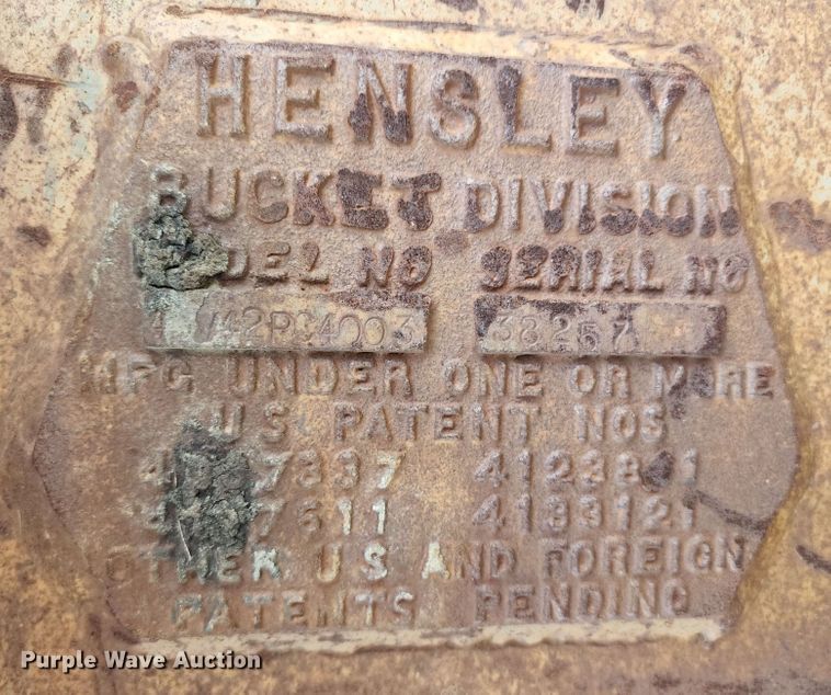 image for item KE9945 Hensley  42"W excavator ditch bucket