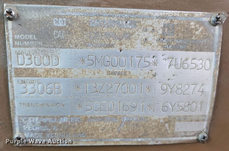 image for item KF9146 1993 Caterpillar D300D  haul truck