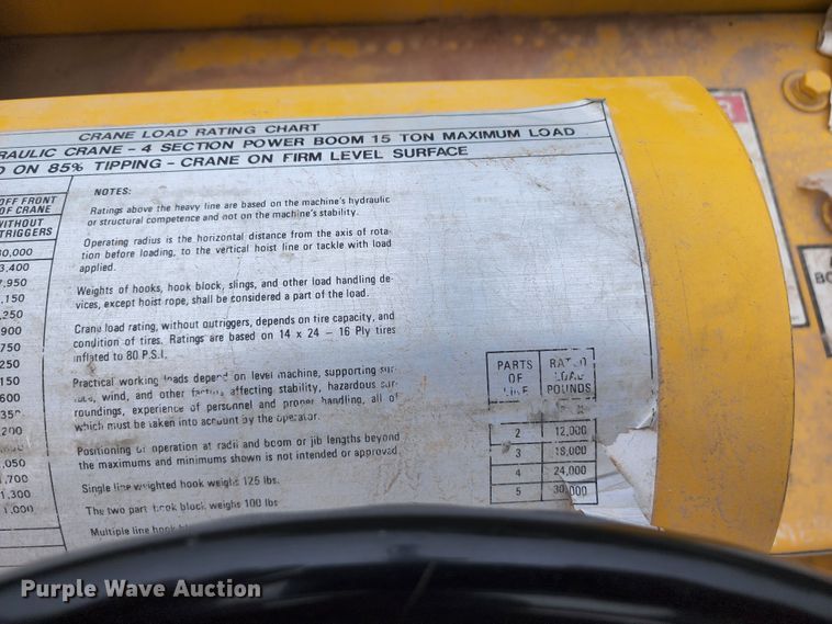 image for item KF9147 1980 Galion 150A  crane