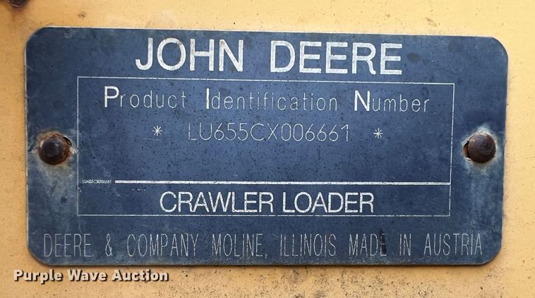image for item KG9736 2004 John Deere 655C  track loader