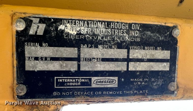 image for item KG9738 1986 Dresser TD8E  dozer