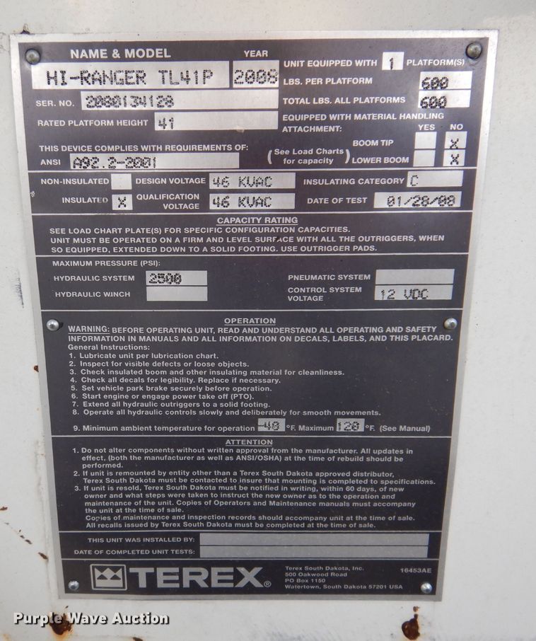 image for item KN9870 2008 International 4300  bucket truck