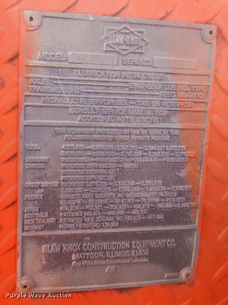 image for item KS9954 Blaw-Knox RW 195 C  road widener