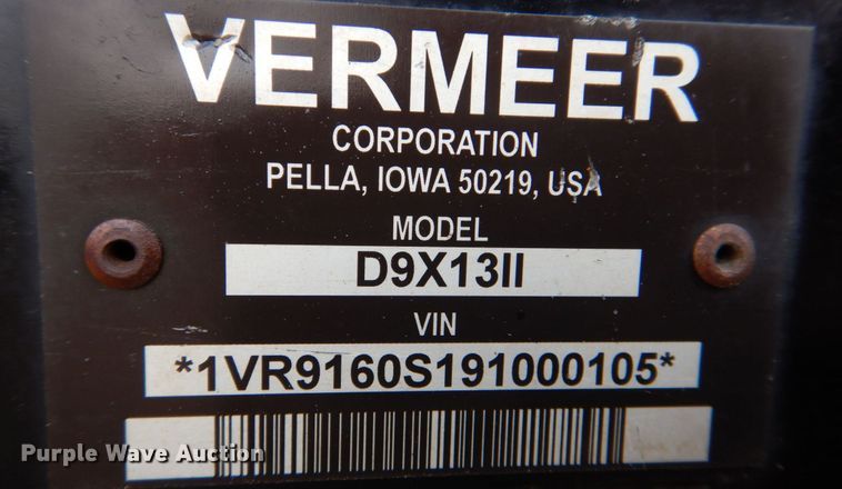 image for item MF9062 2009 Vermeer D9X13 II  directional boring unit