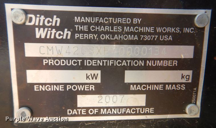 image for item MF9066 2007 Ditch Witch 420SX  cable plow