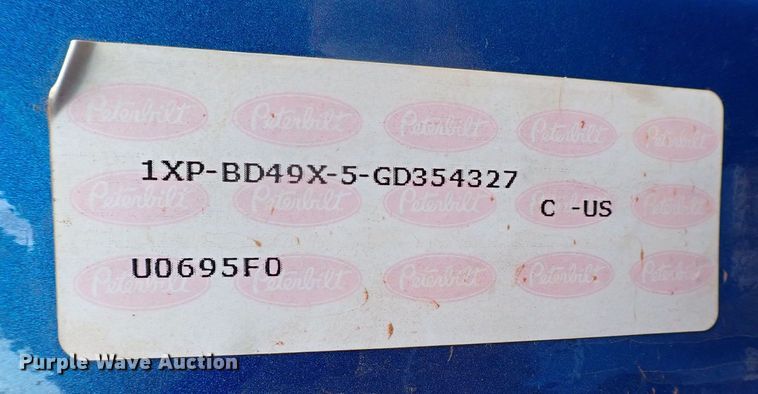 image for item MF9340 2016 Peterbilt 579  dump truck