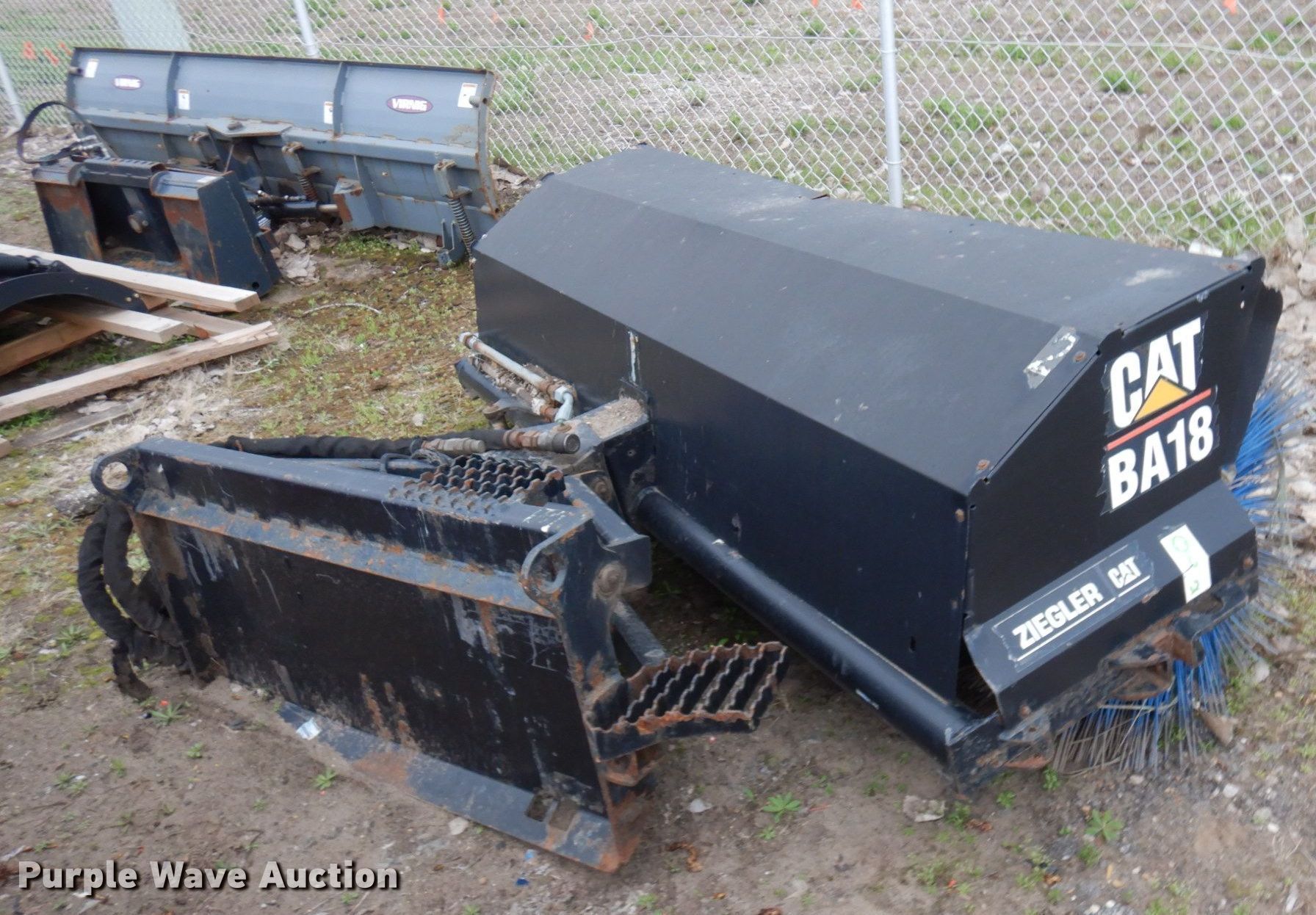 Caterpillar BA18 skid steer broom in Shakopee, MN Item DR0351 sold