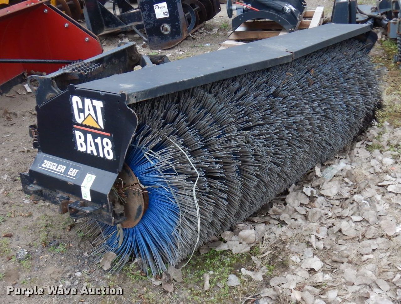 Caterpillar BA18 skid steer broom in Shakopee, MN Item DR0351 sold