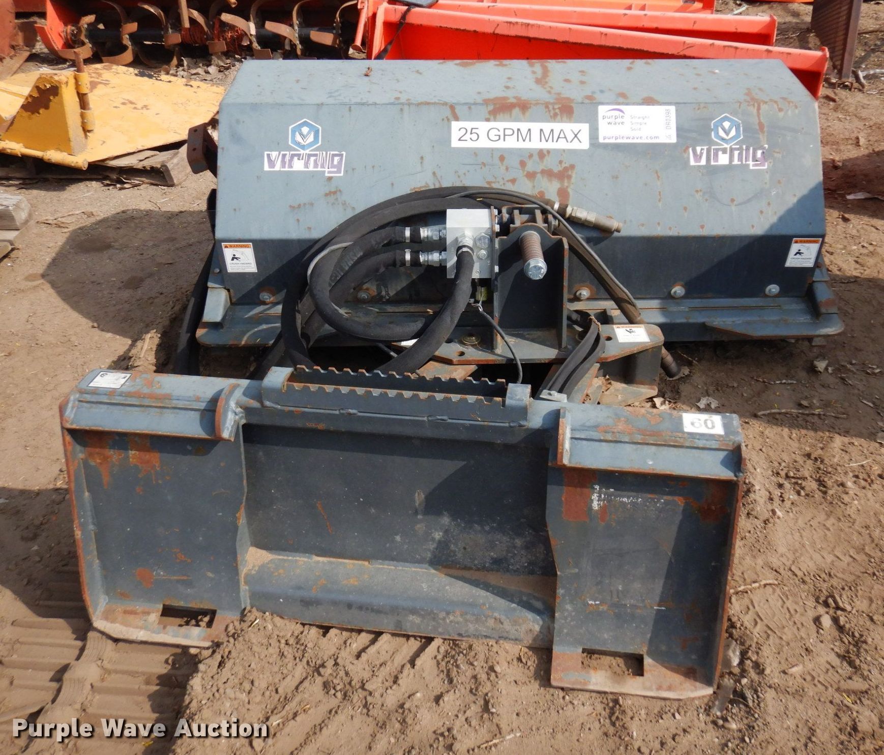 Virnig skid steer broom in Shakopee, MN Item DR0398 sold Purple Wave