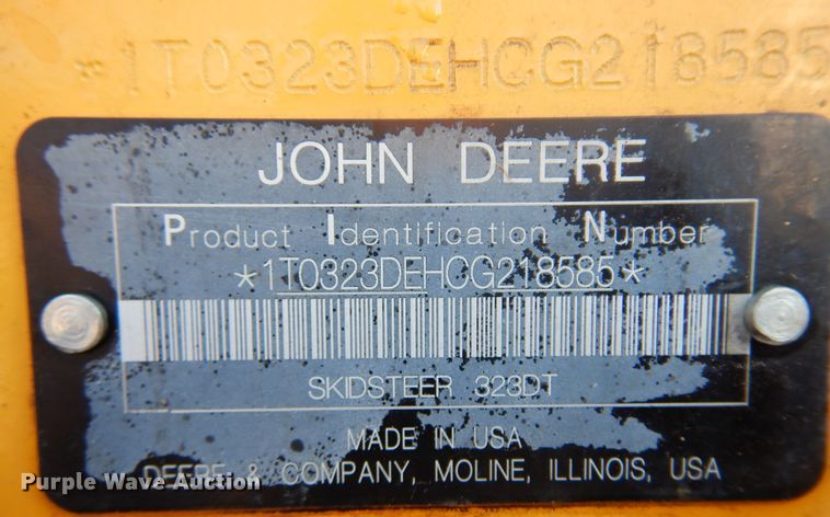 image for item DK0944 2010 John Deere 323D  tracked skid steer loader
