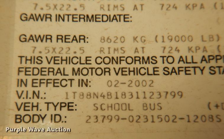 image for item DK0956 2003 Thomas  school bus