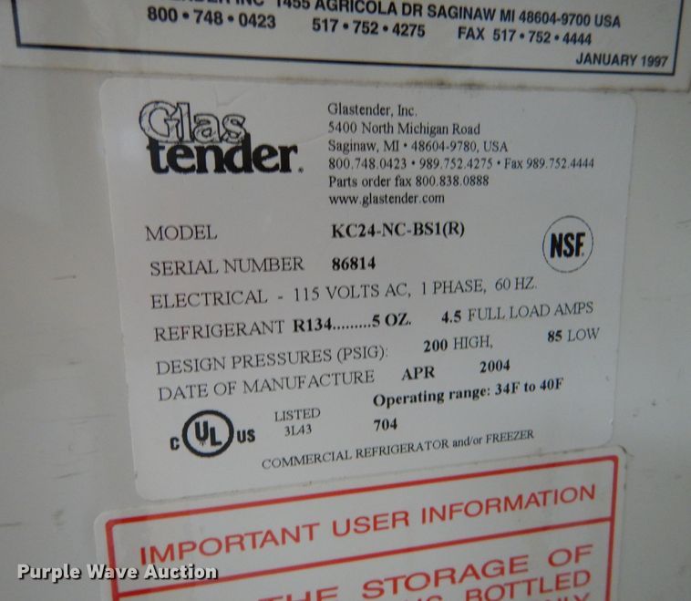 image for item DK7265 Glastender KC24-NC-BS1(R)  kegerator cooler