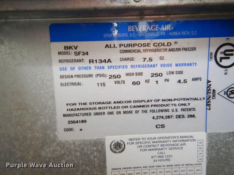 image for item DK7266 Beverage-Air SF34  cooler