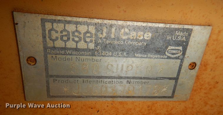 image for item DN1526 1992 Case 580 Super K  backhoe