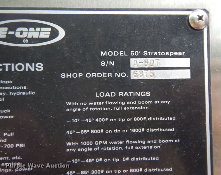 image for item DN1560 1989 Federal Eone  ladder fire truck