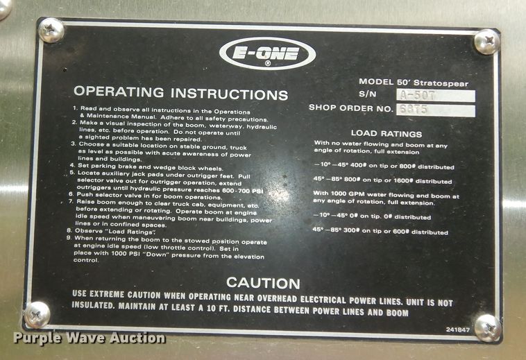 image for item DN1560 1989 Federal Eone  ladder fire truck