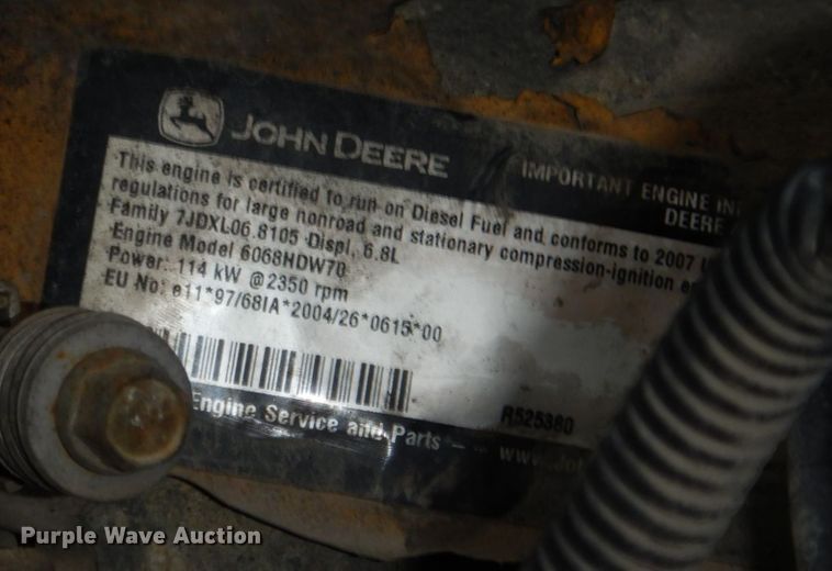 image for item DN7446 2007 John Deere 544J  wheel loader