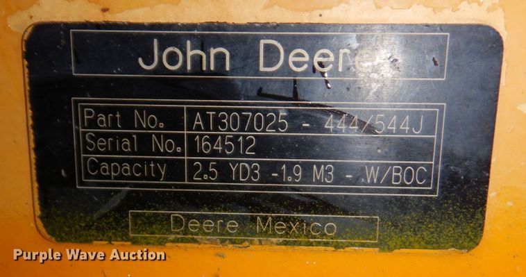 image for item DN7447 2006 John Deere 444J  wheel loader