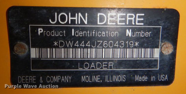image for item DN7447 2006 John Deere 444J  wheel loader