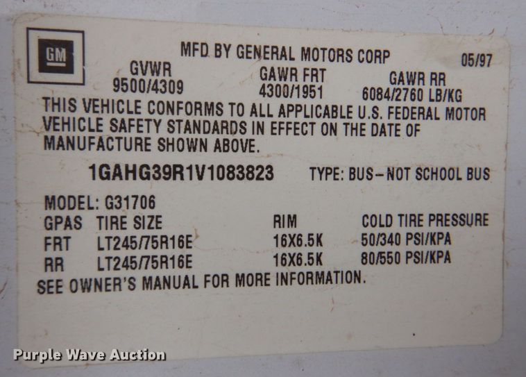 image for item DP3999 1997 Chevrolet Express 2500  van