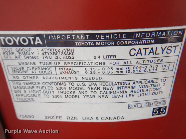 image for item DP4188 2004 Toyota Tacoma  pickup truck