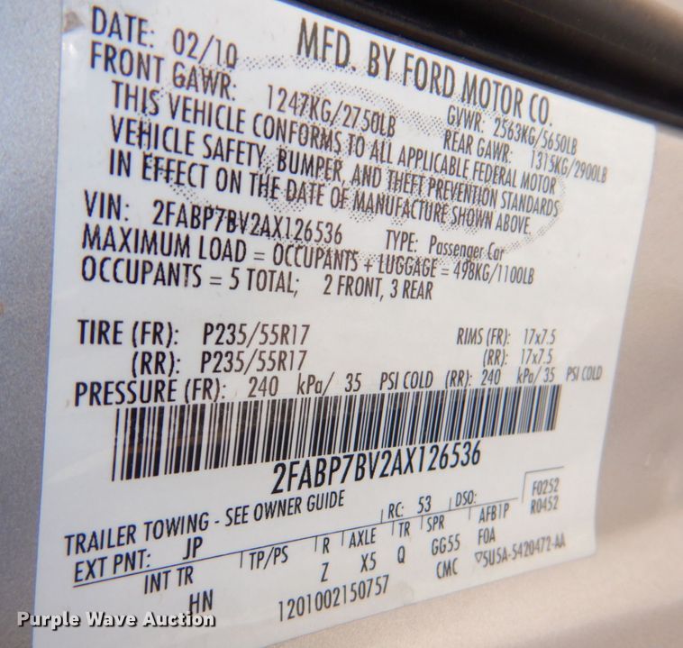 image for item DP4190 2010 Ford Crown Victoria Police Interceptor