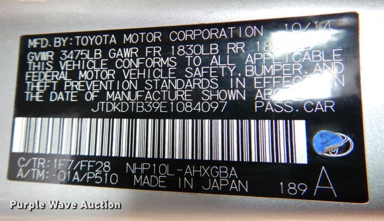 image for item DP4202 2014 Toyota Prius C