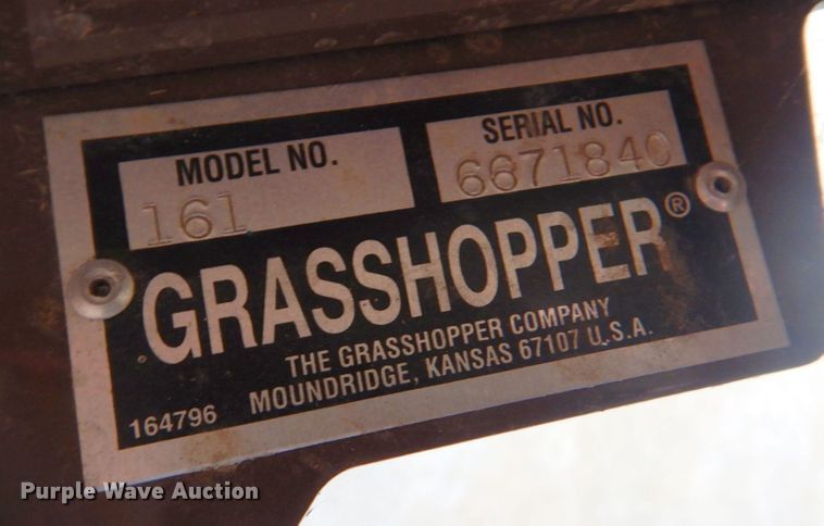 image for item DP4219 Grasshopper 16M1  PowerVac grass collector