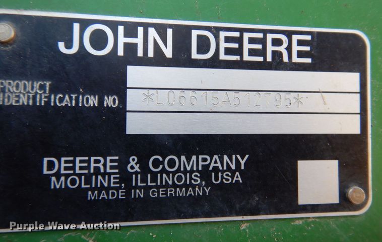 image for item DP5487 John Deere 6615  MFWD tractor