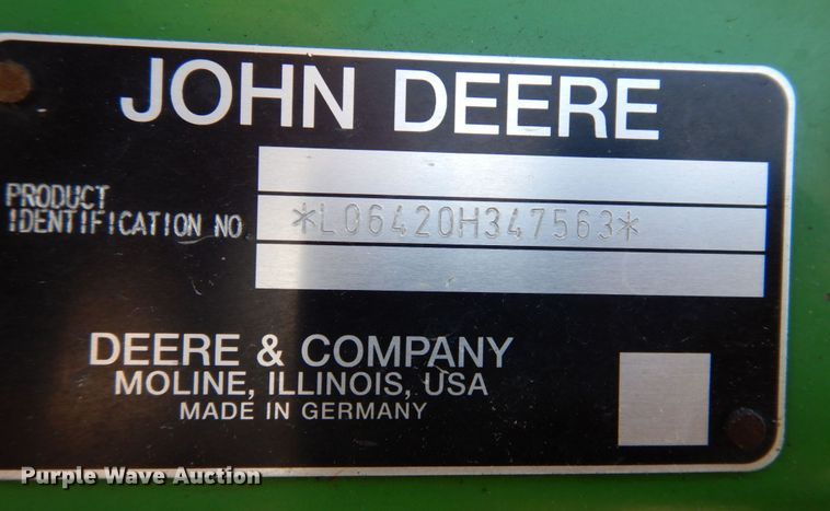 image for item DP5488 2002 John Deere 6420  tractor