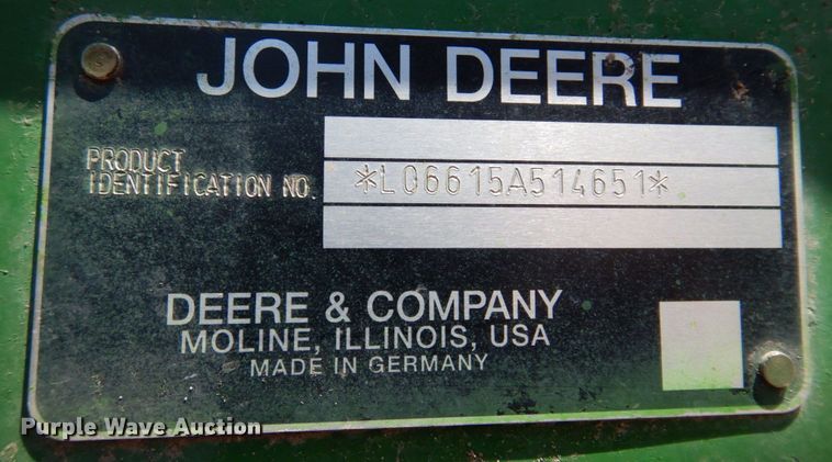 image for item DP5494 John Deere 6615  MFWD tractor
