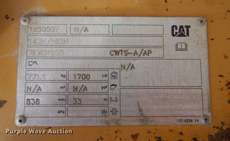 image for item DP5546 2005 Caterpillar 140H VHP  motor grader