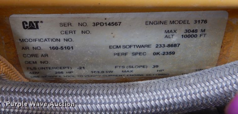 image for item DP5546 2005 Caterpillar 140H VHP  motor grader