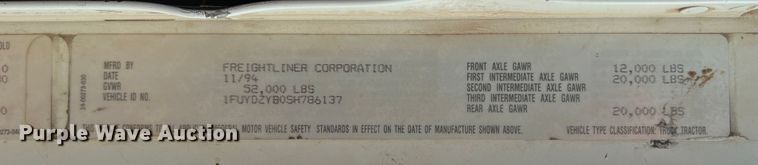 image for item DR1420 1995 Freightliner FLD120  semi truck