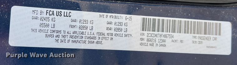 image for item DR1526 2015 Dodge Charger Police