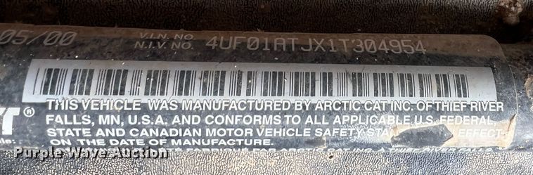 image for item DR1528 2001 Artic Cat 200  ATV