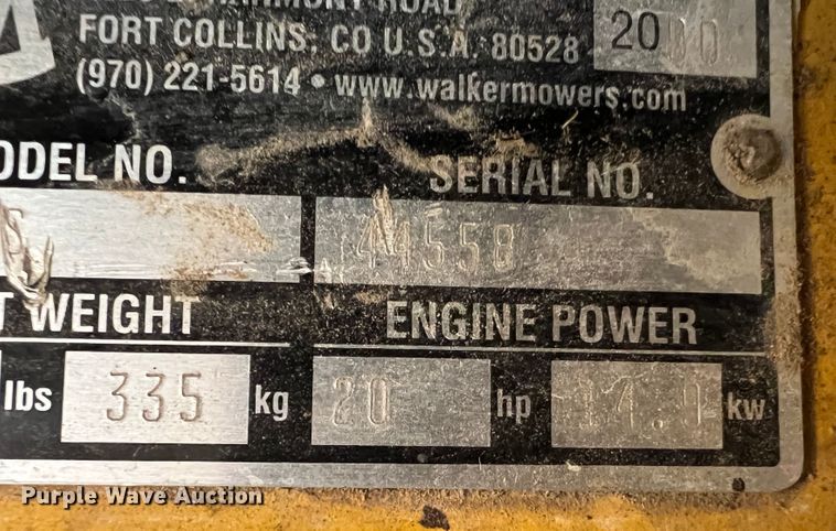 image for item DR1532 Walker MTGHS  ZTR lawn mower