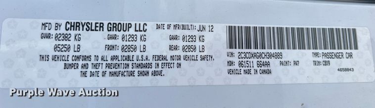 image for item HL9027 2012 Dodge Charger Police