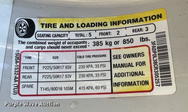 image for item HL9032 2012 Ford Fusion